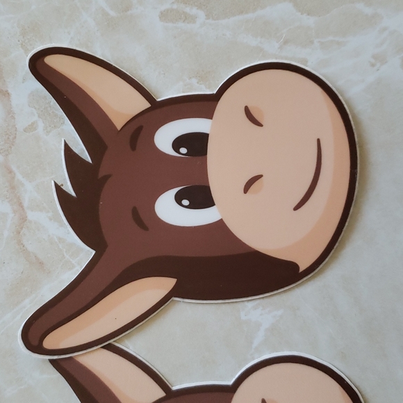 x9 Cute Donkey Vinyl Sticker Waterproof High Quality - Picture 6 of 7